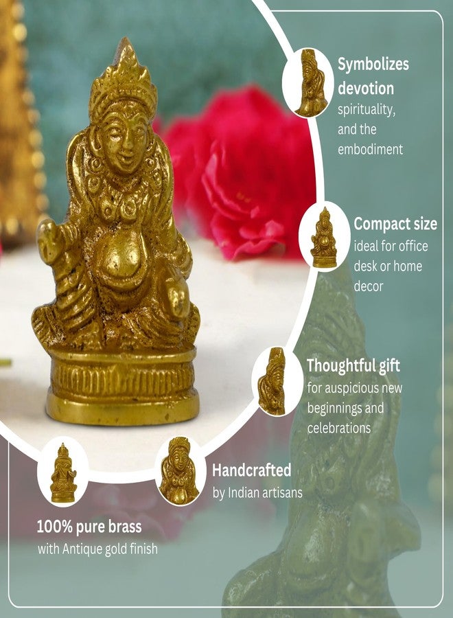 CraftHut Brass Kubera Idol (1.9 in) - Divine Lord of Wealth for Prosperity, Vastu & Pooja Room | Elegant Statue for Temple Decor, Office & Gifting Purpose - Image 2